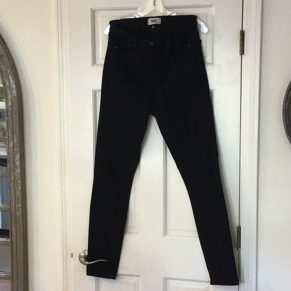 Paige Black High-Rise Skinny Jeans
